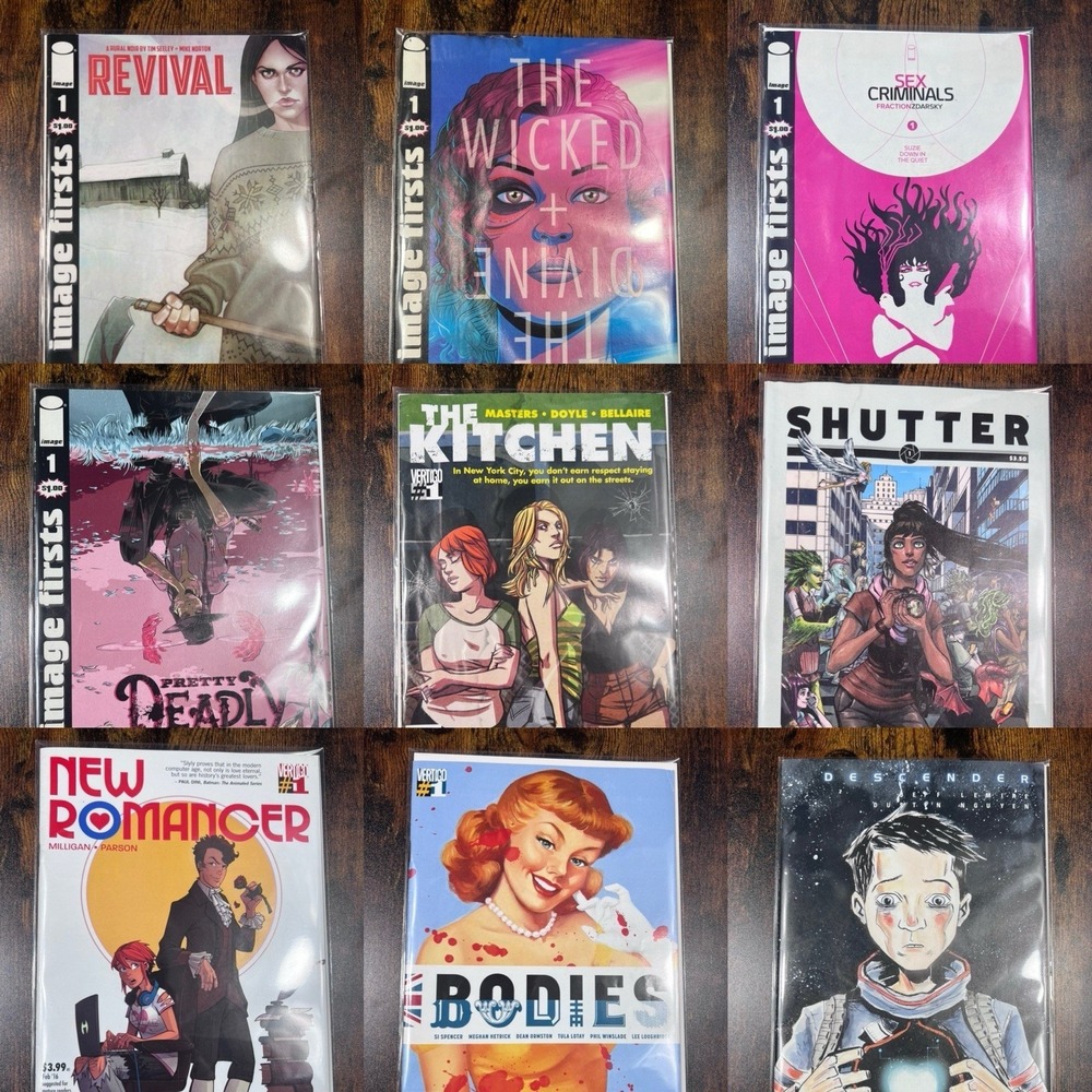 Lot Of 9 Number 1 Comic Books Mostly Image Comics‎ Some Water Damage